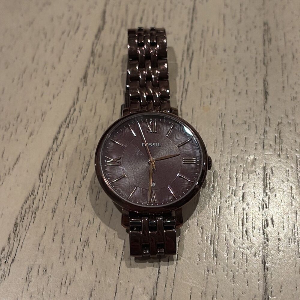 Fossil Jacqueline Women's Quartz 36mm Rose Gold Bracelet Date 50m